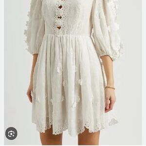 ZIMMERMANN Rosa Embroidered Mini Dress - NWT -  AU 0 or US 2-4